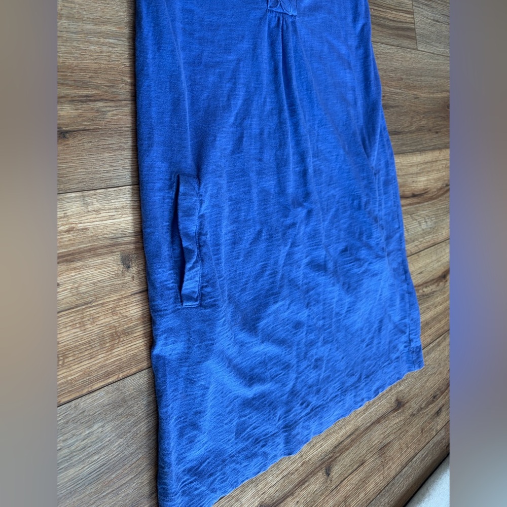 Boden blue tank-style cotton coastal V-Neck dress - Picture 4 of 10
